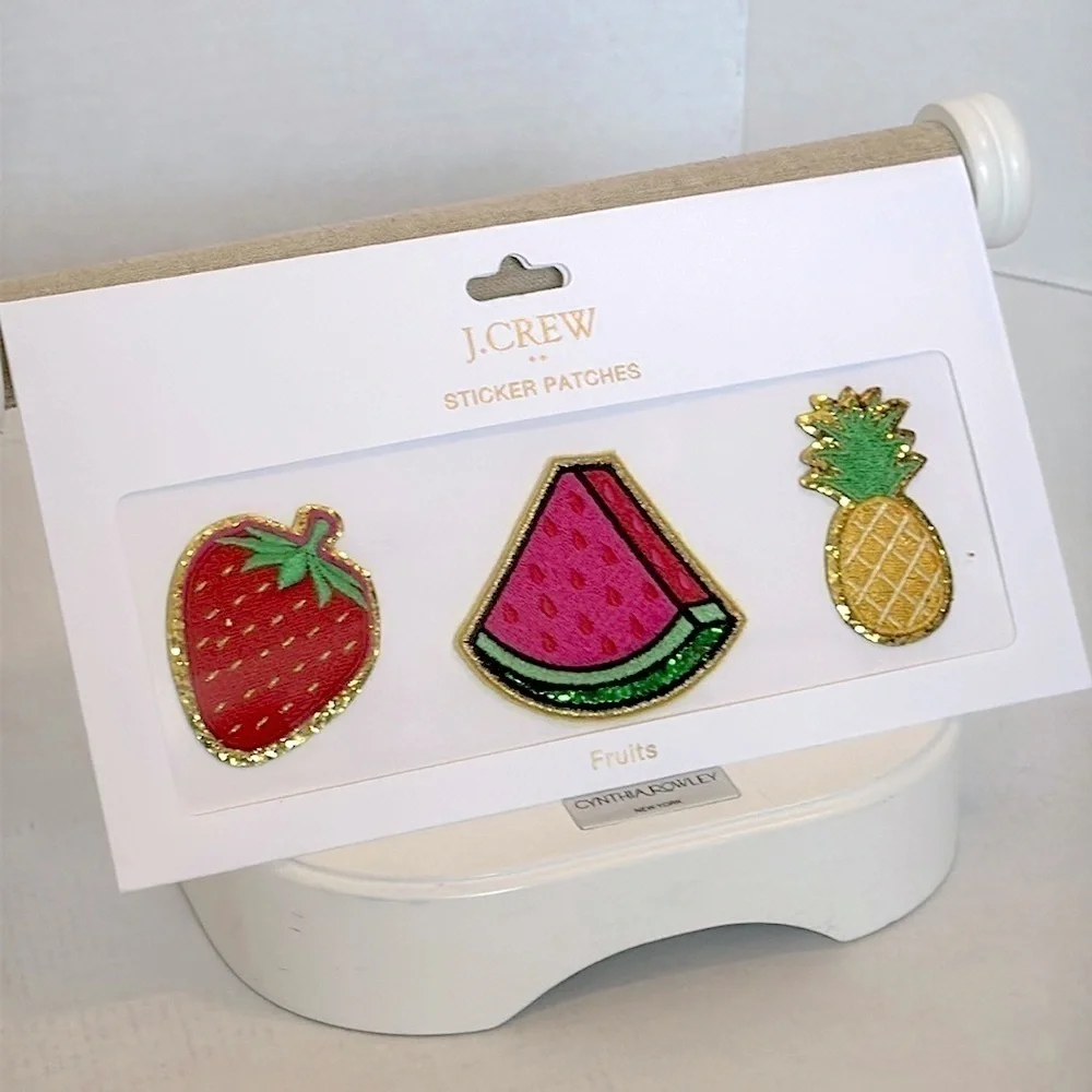 J. Crew Fruit sticker patches set-of-three